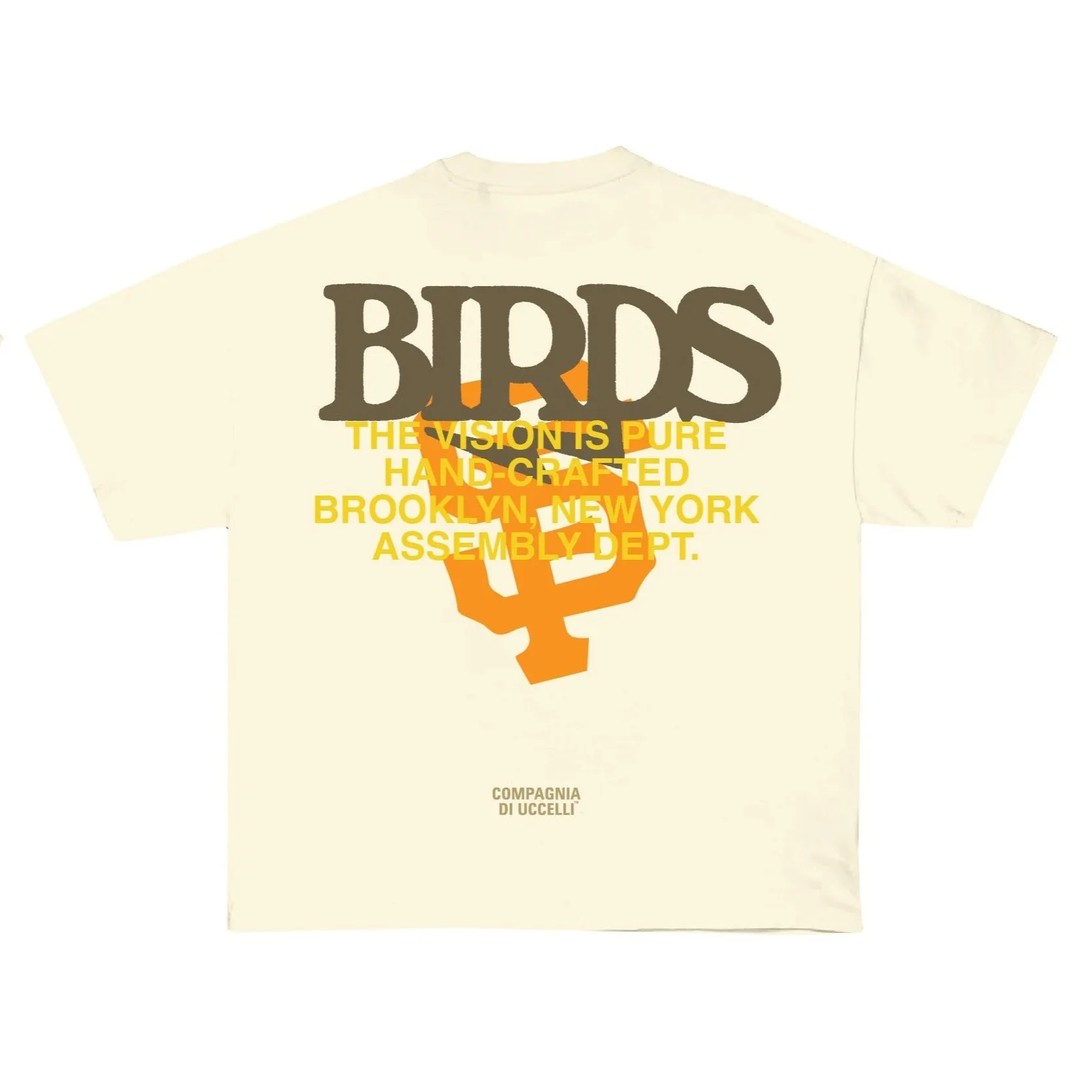 Birds "Love Will Tear Us Apart" Ivory Ultra-Premium Oversized S/S Box T-Shirt