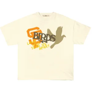 Birds "Love Will Tear Us Apart" Ivory Ultra-Premium Oversized S/S Box T-Shirt