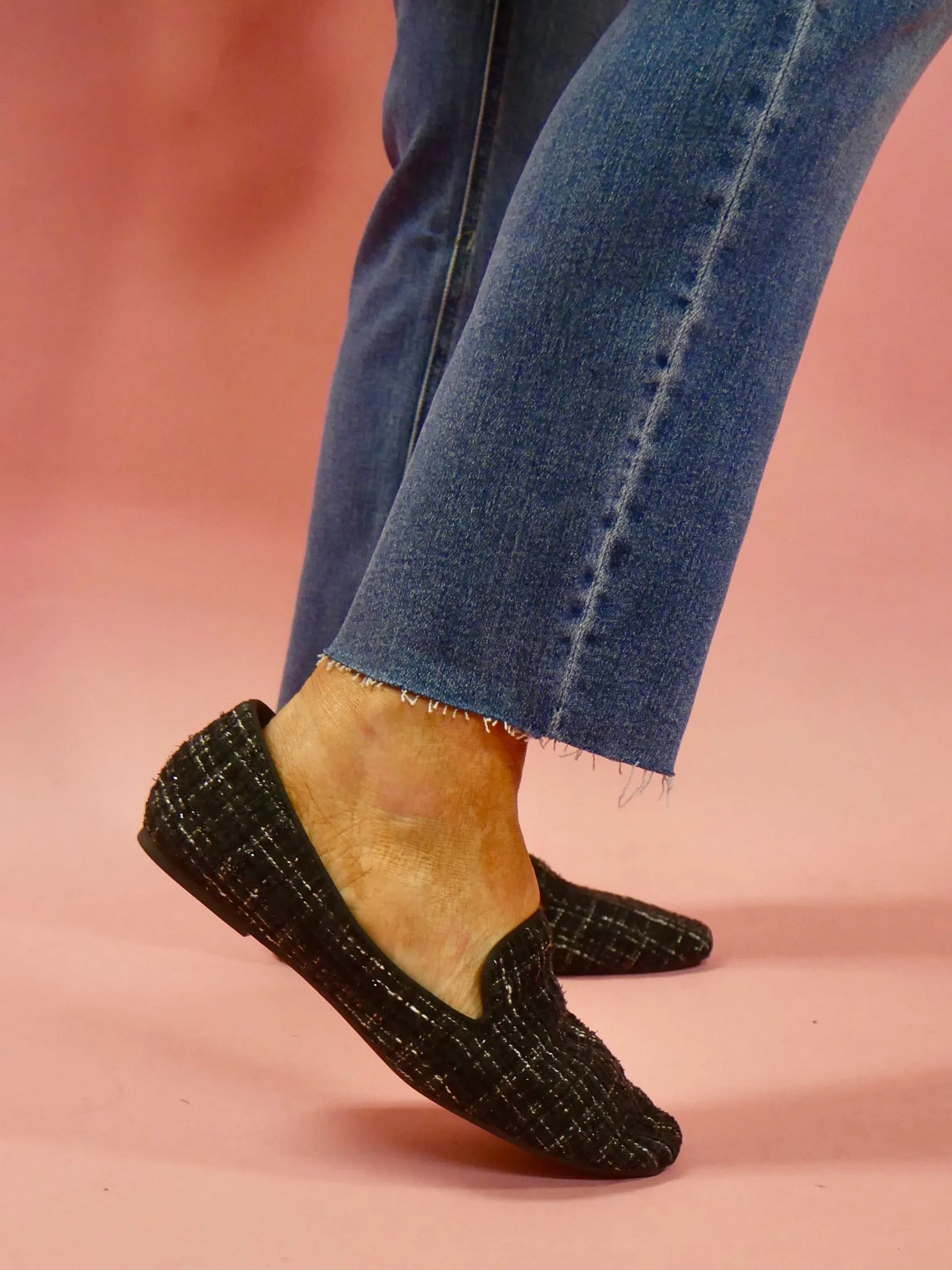 Black Tweed Goody 2 Shoes Flats