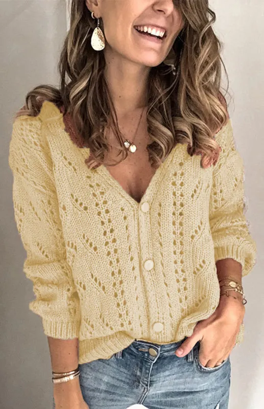 Bohemian Ladies Casual Sweater Knit Cardigan