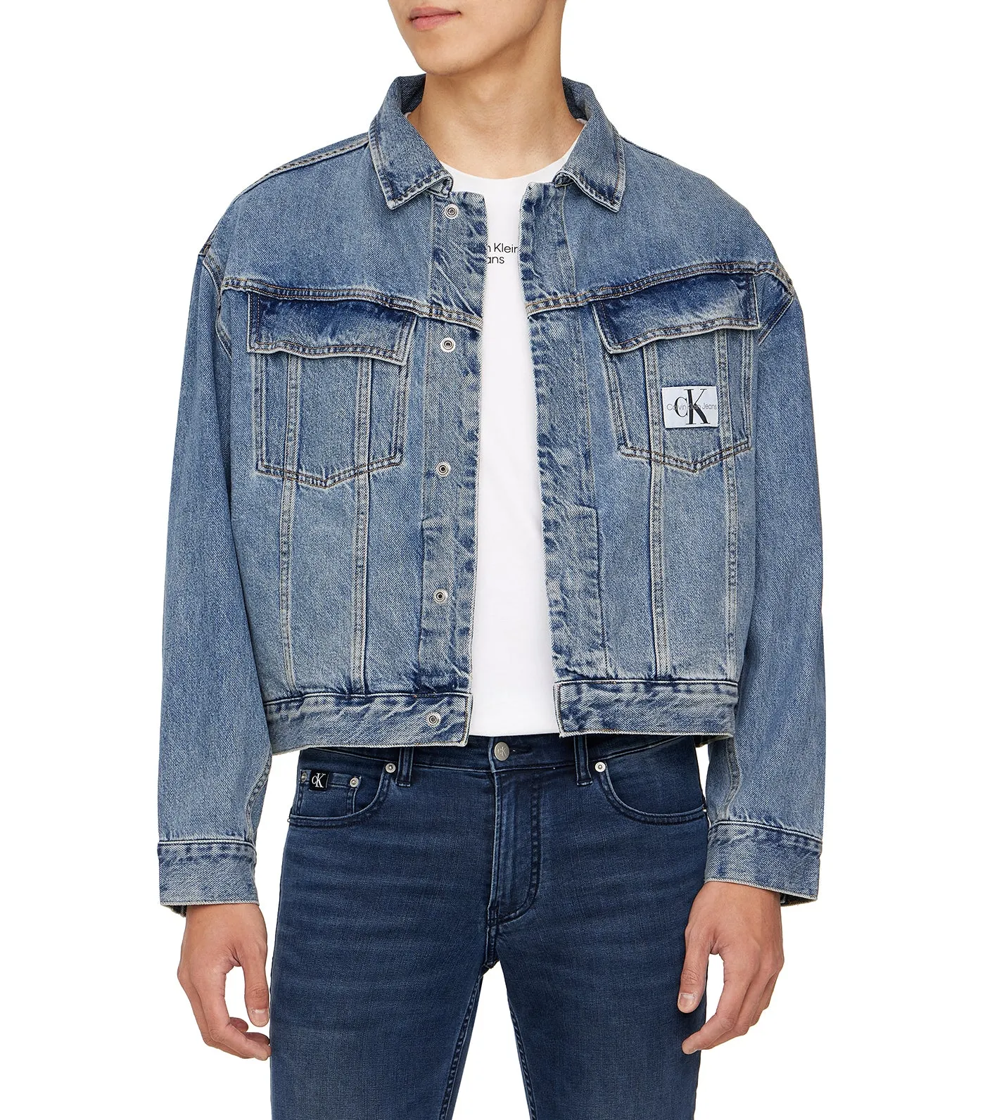 Boxy Denim Jacket Blue