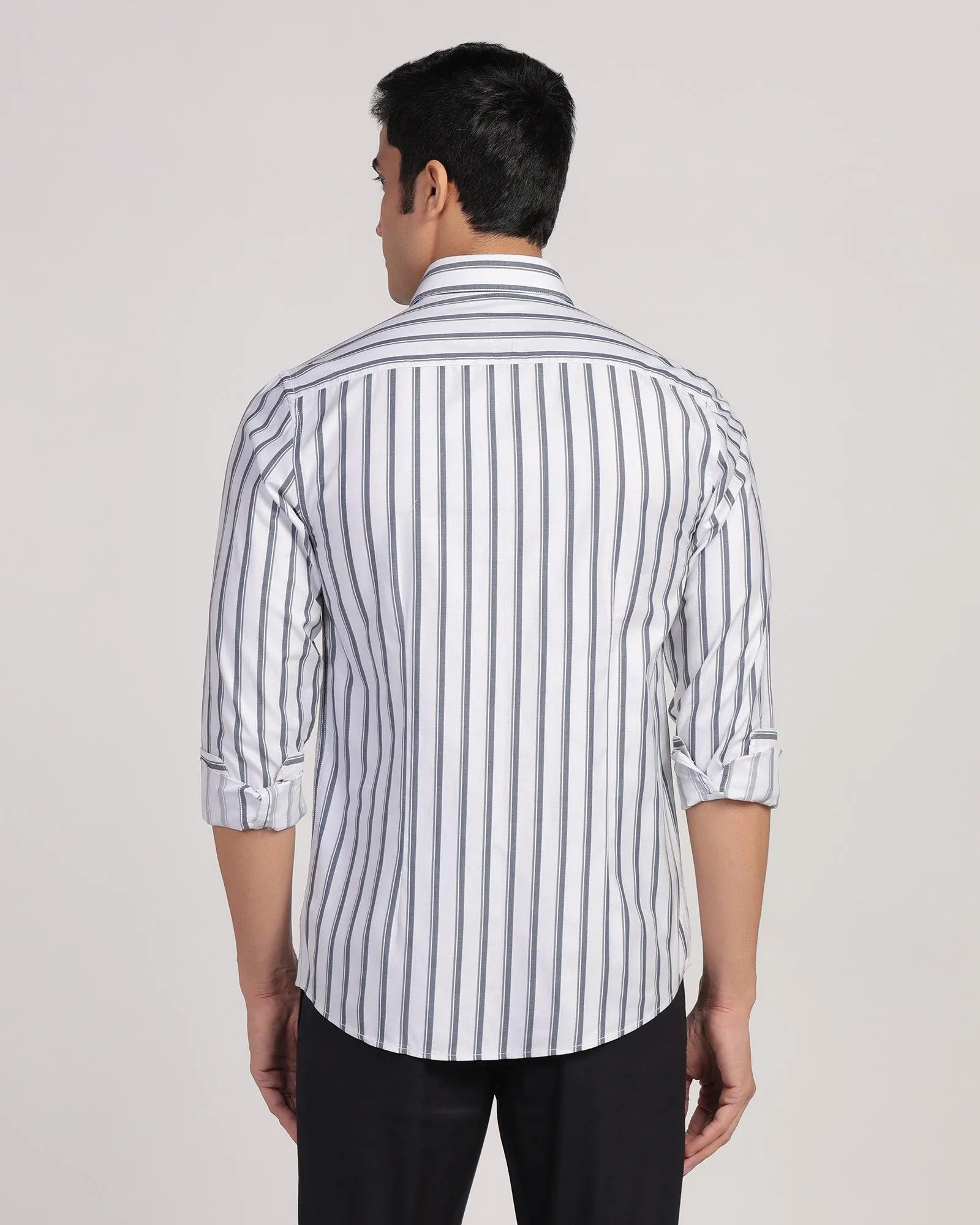 Casual White Stripe Shirt - Vegas