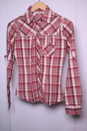 Clockhouse Red & White Checks Blouse