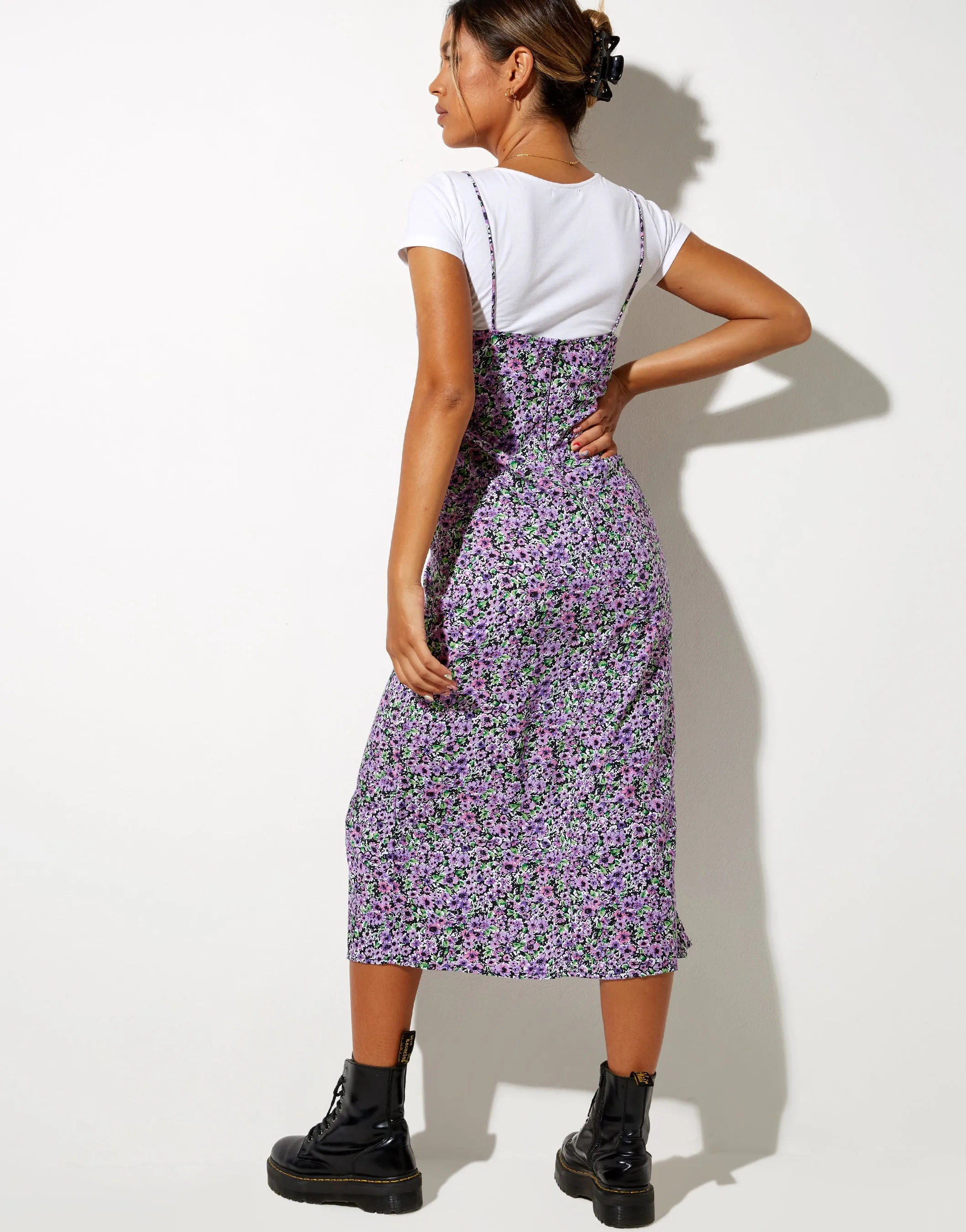 Cypress Midi Dress in Lilac Blossom