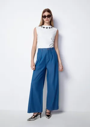 Denim Wide Legs Pants