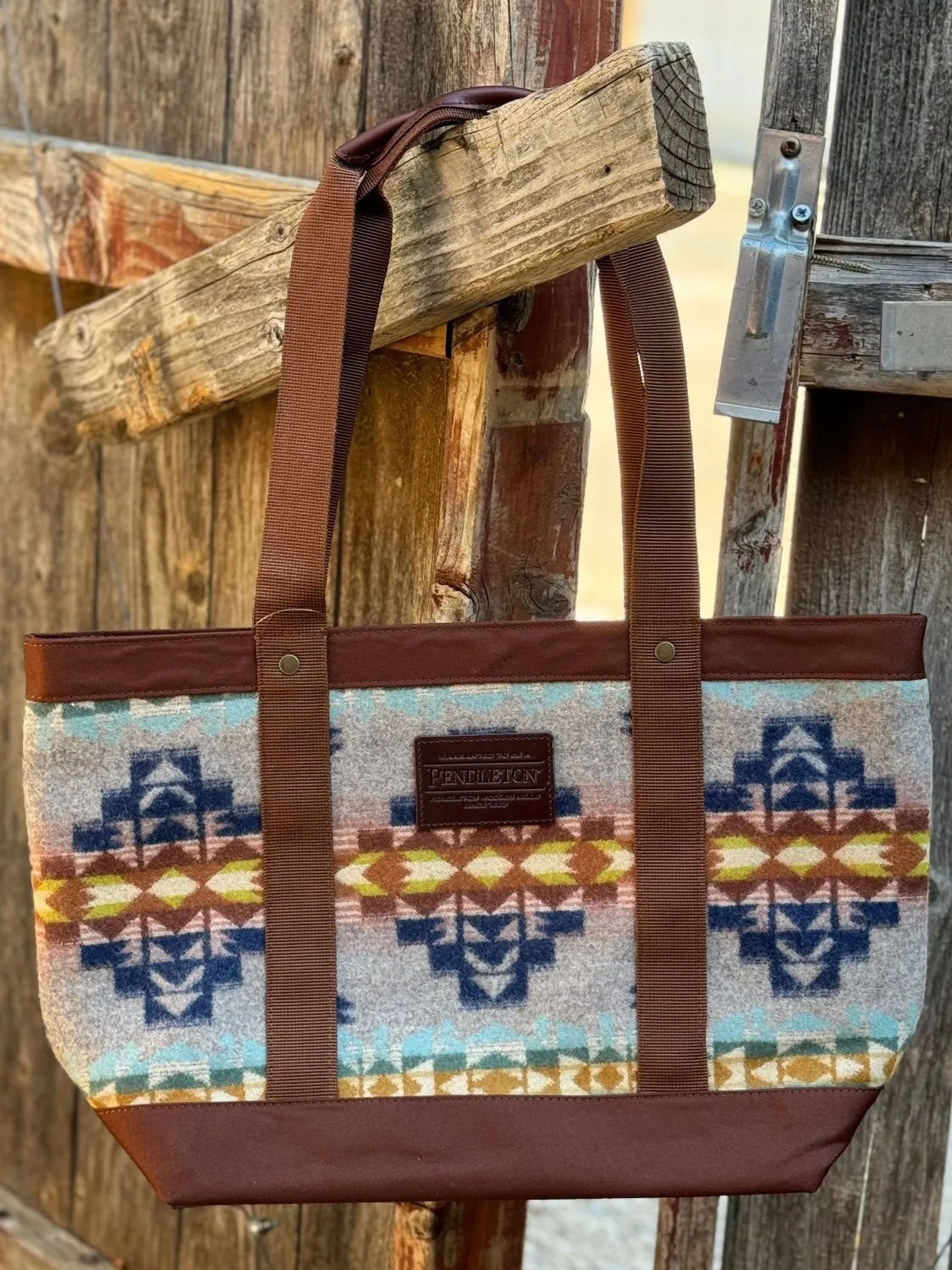 Desert Dawn Tan Zip Tote Bag by Pendleton