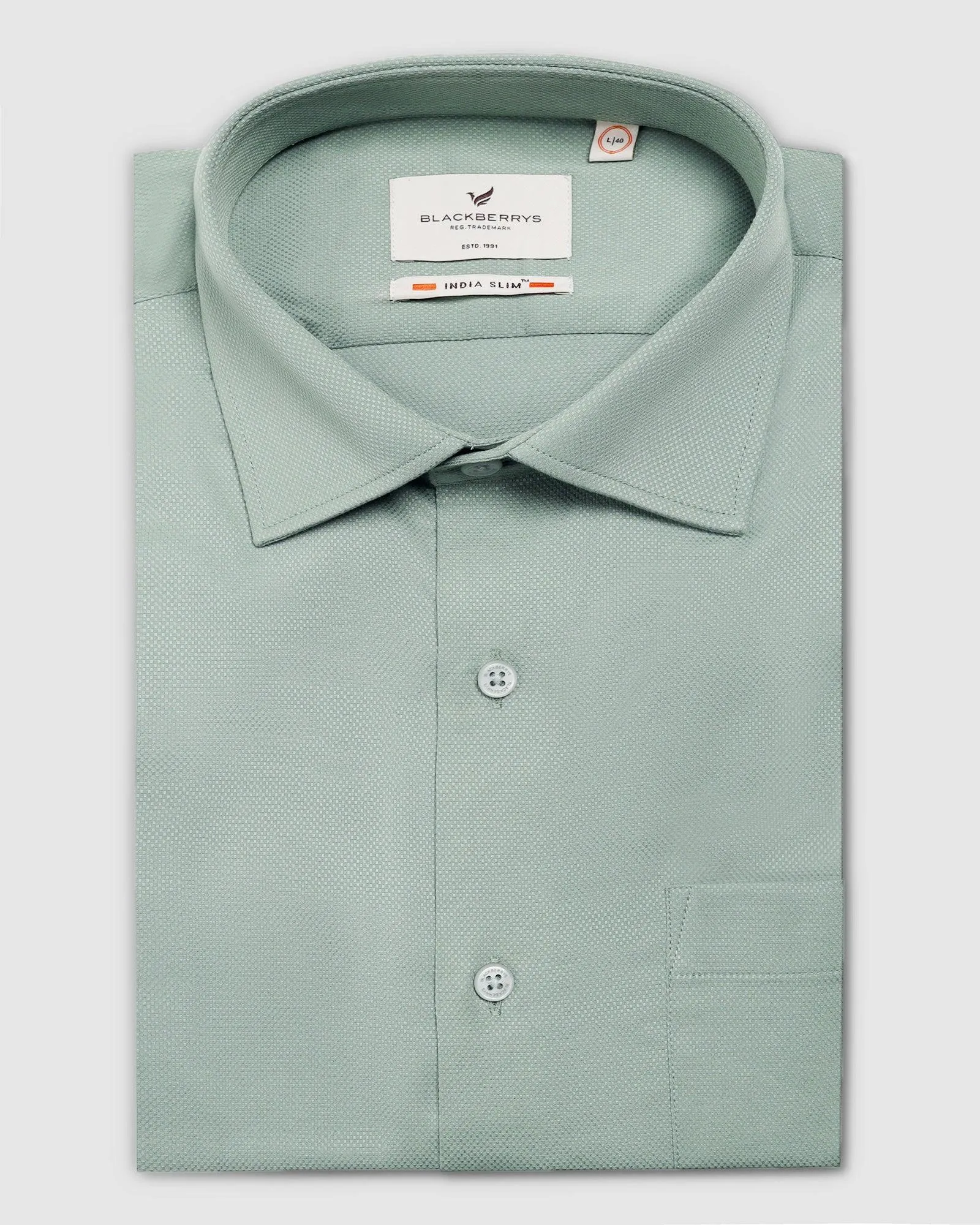 Formal Olive Textured Shirt - Soy