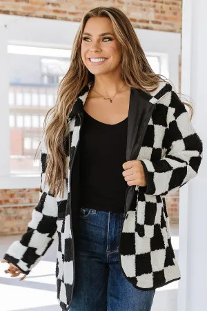 Gina Checkered Fleece Jacket | S-2XL | PRE ORDER