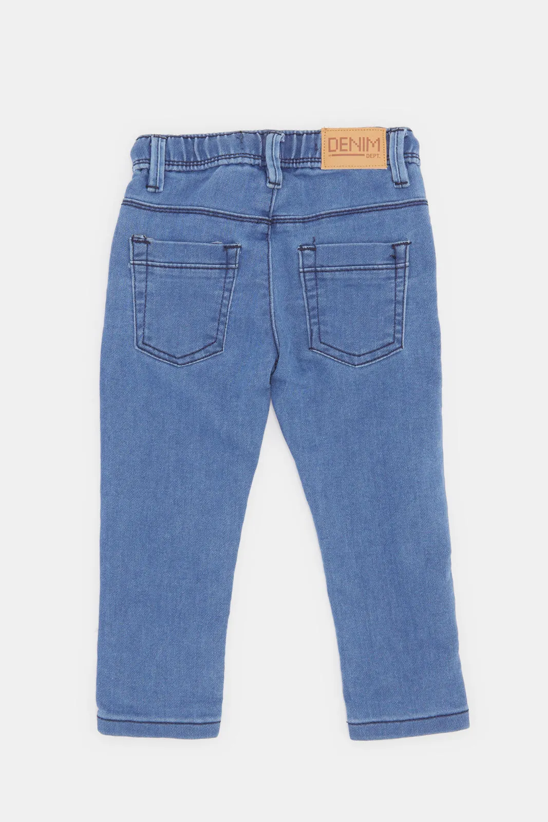 Infant Boys Blue Plain Denim Pants