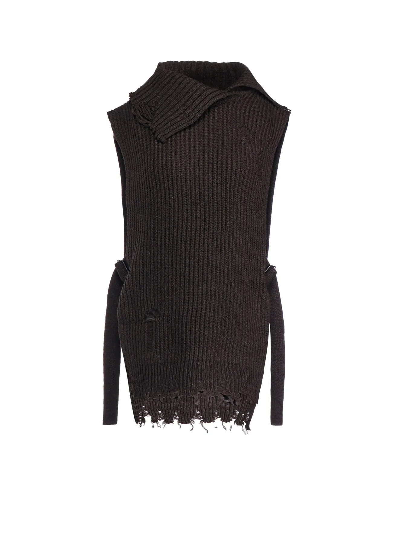 LAMB WOOL DAMAGED KNIT VEST