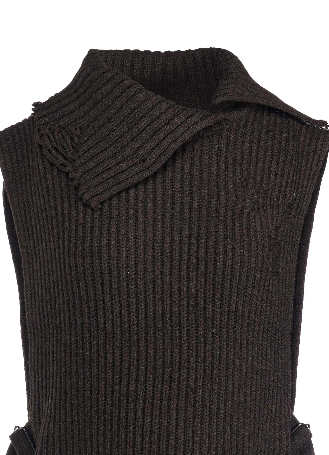 LAMB WOOL DAMAGED KNIT VEST