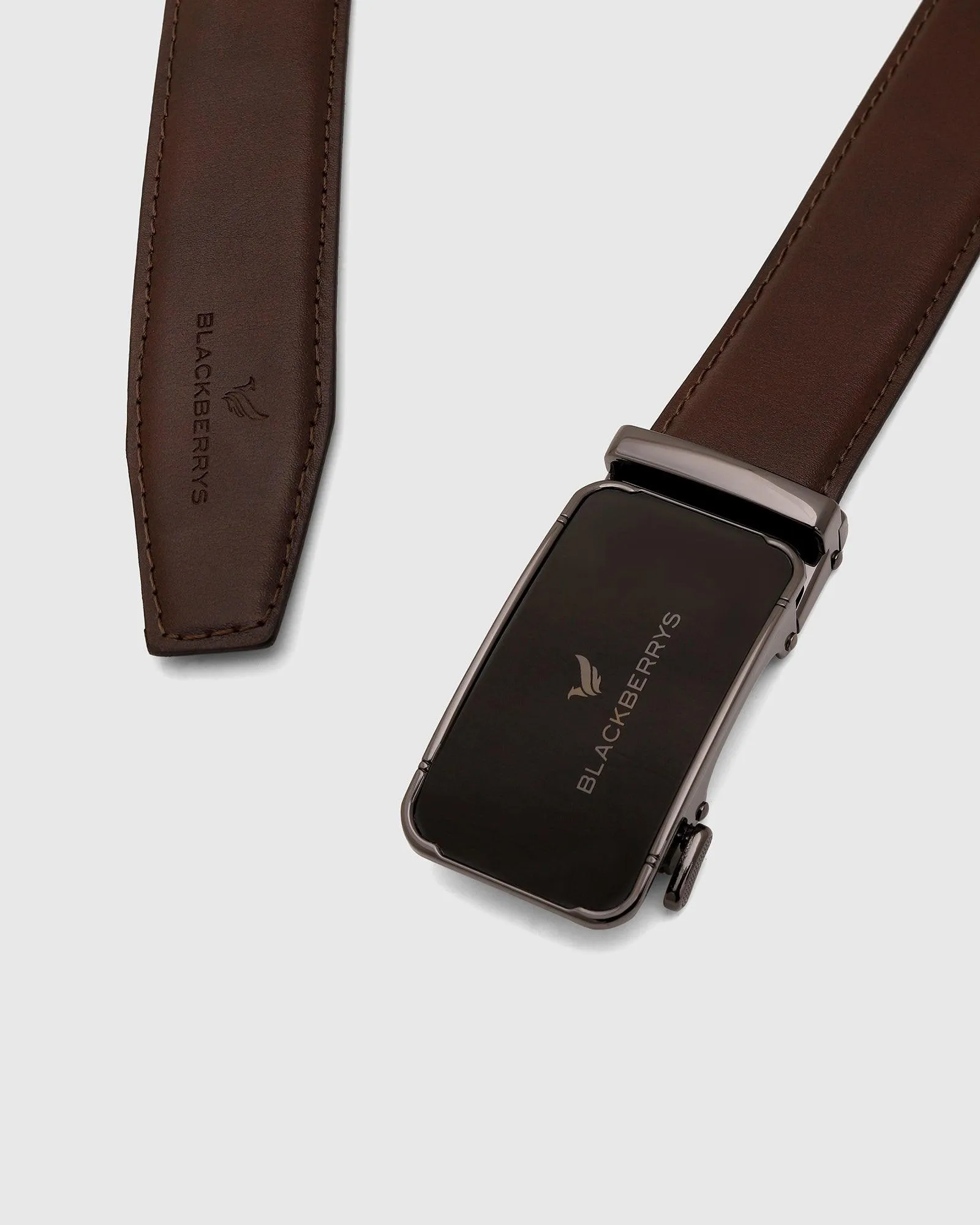 Leather Brown Solid Belt - Urraco