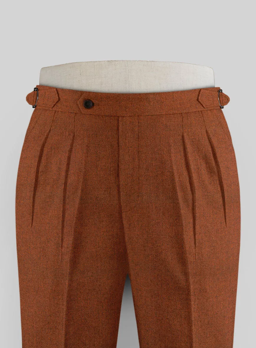 Melange Rust Highland Tweed Trousers