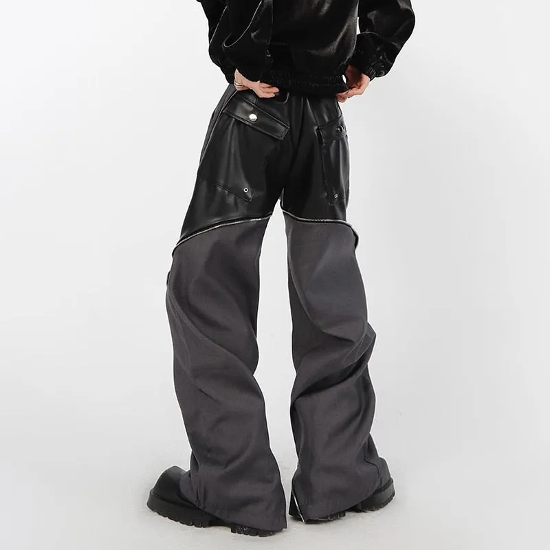 Men Dove Loose Zipper Fly Trendy Pants