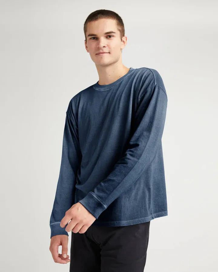 Men's Relaxed Long Sleeve Tee - Moonlit Ocean