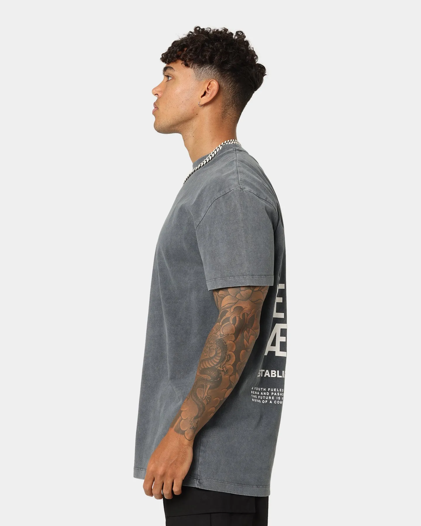 Nena And Pasadena Lost Cause Relaxed T-Shirt Mineral Charcoal