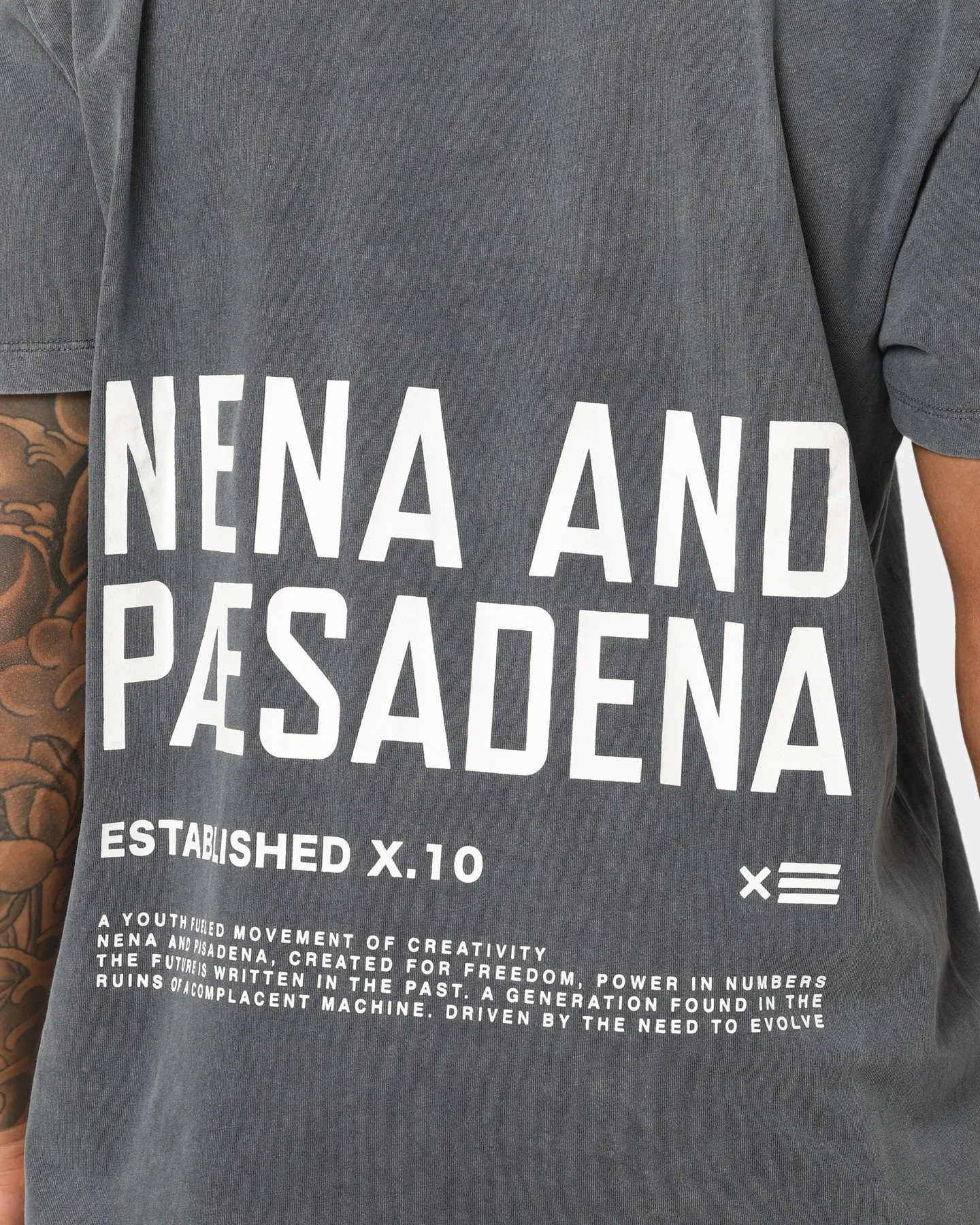 Nena And Pasadena Lost Cause Relaxed T-Shirt Mineral Charcoal