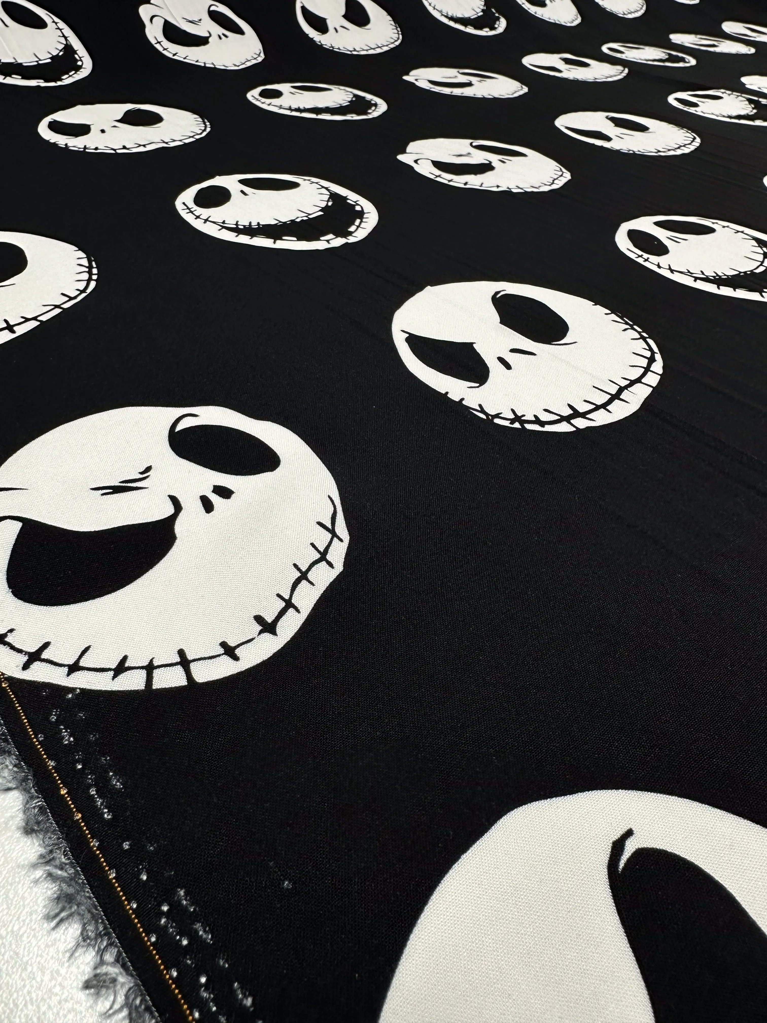 Printed Rayon - Skellington - 140cm