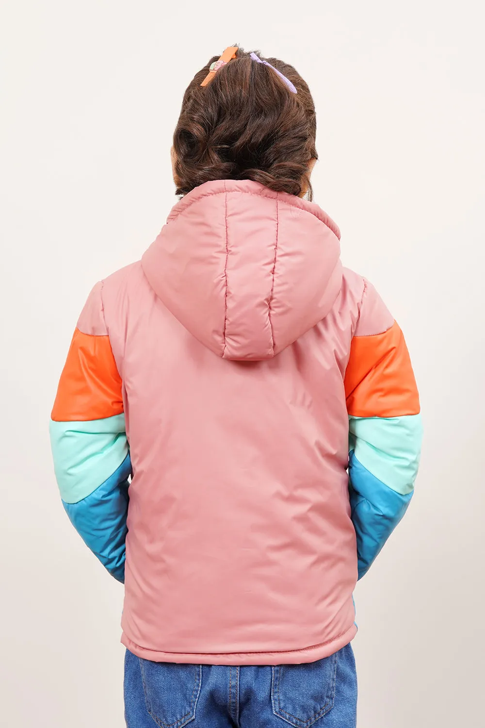 Puffer Zipper Jacket With Hood