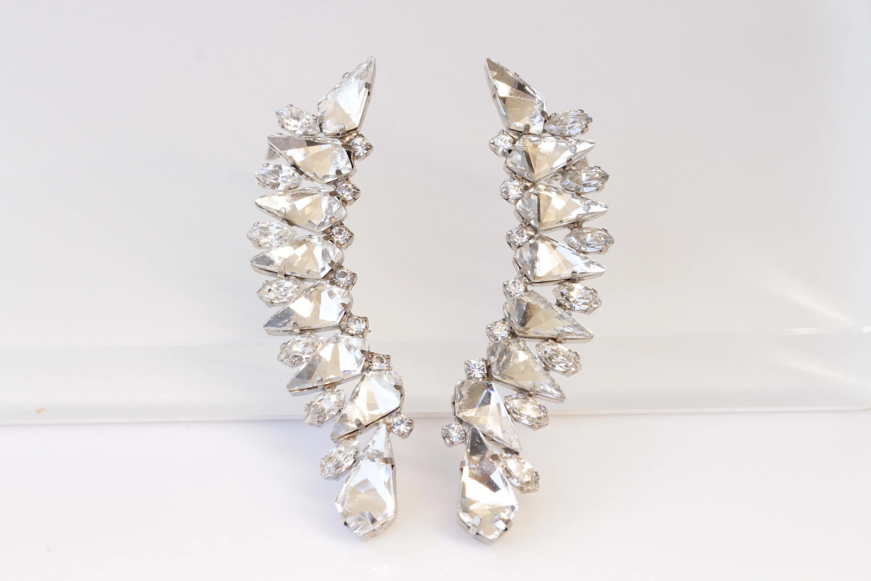 Rebeka Crystals EAR CLIMBER EARRINGS