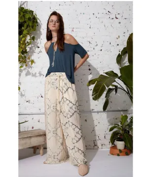 Reverse Clamp Dye Wide Leg Pant