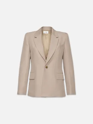 Single Button Blazer -- Light Beige