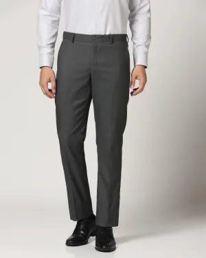 Slim Comfort B-95 Formal Charcoal Grey Check Trouser - Rick