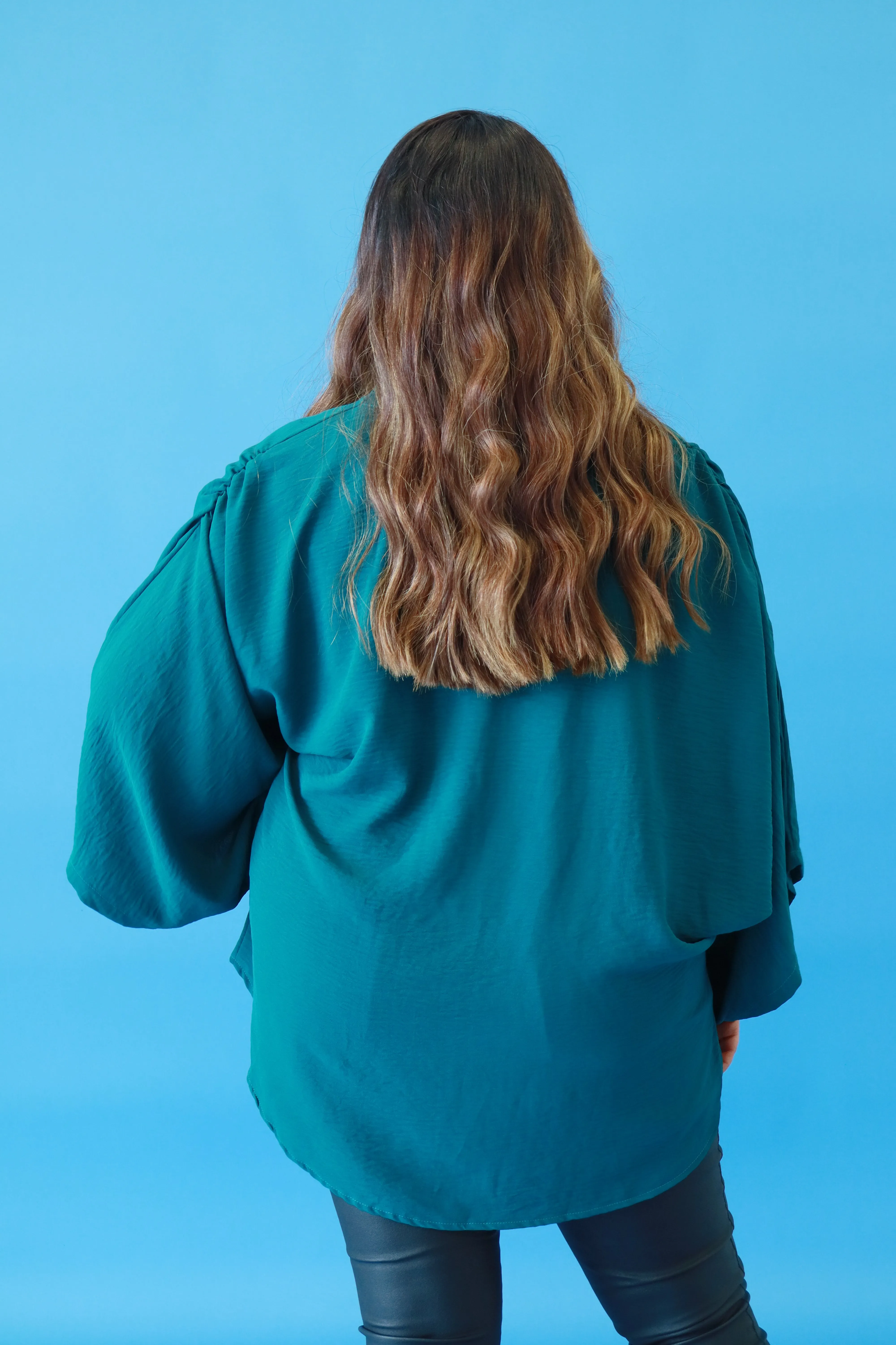 Stella Kimono Sleeve Blouse in Green