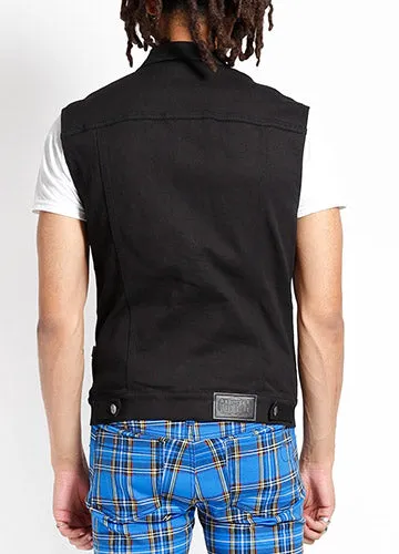 Trash & Vaudeville Black Denim Vest by Tripp NYC