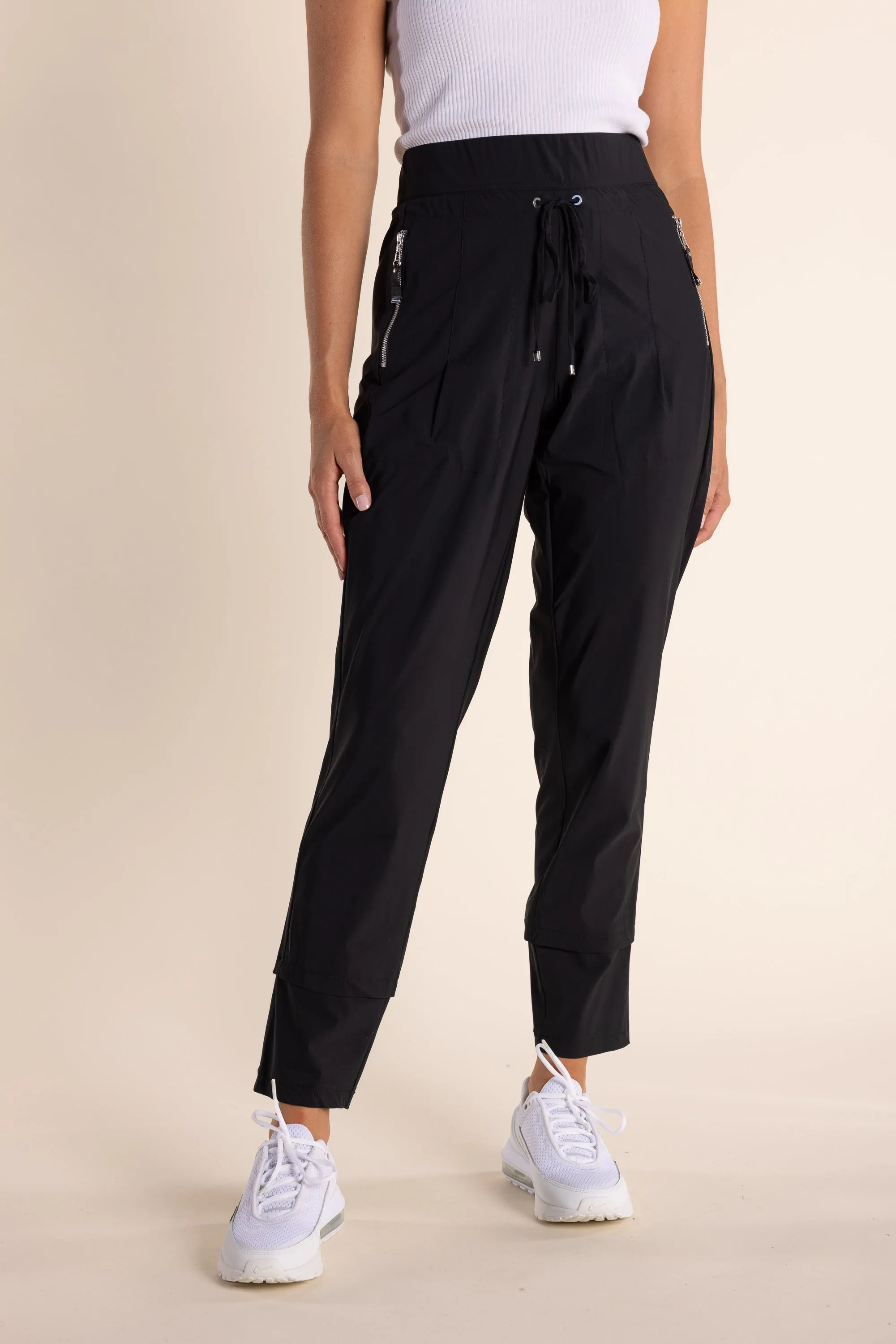 Two T's - Panel Pants Zip Pocket Black