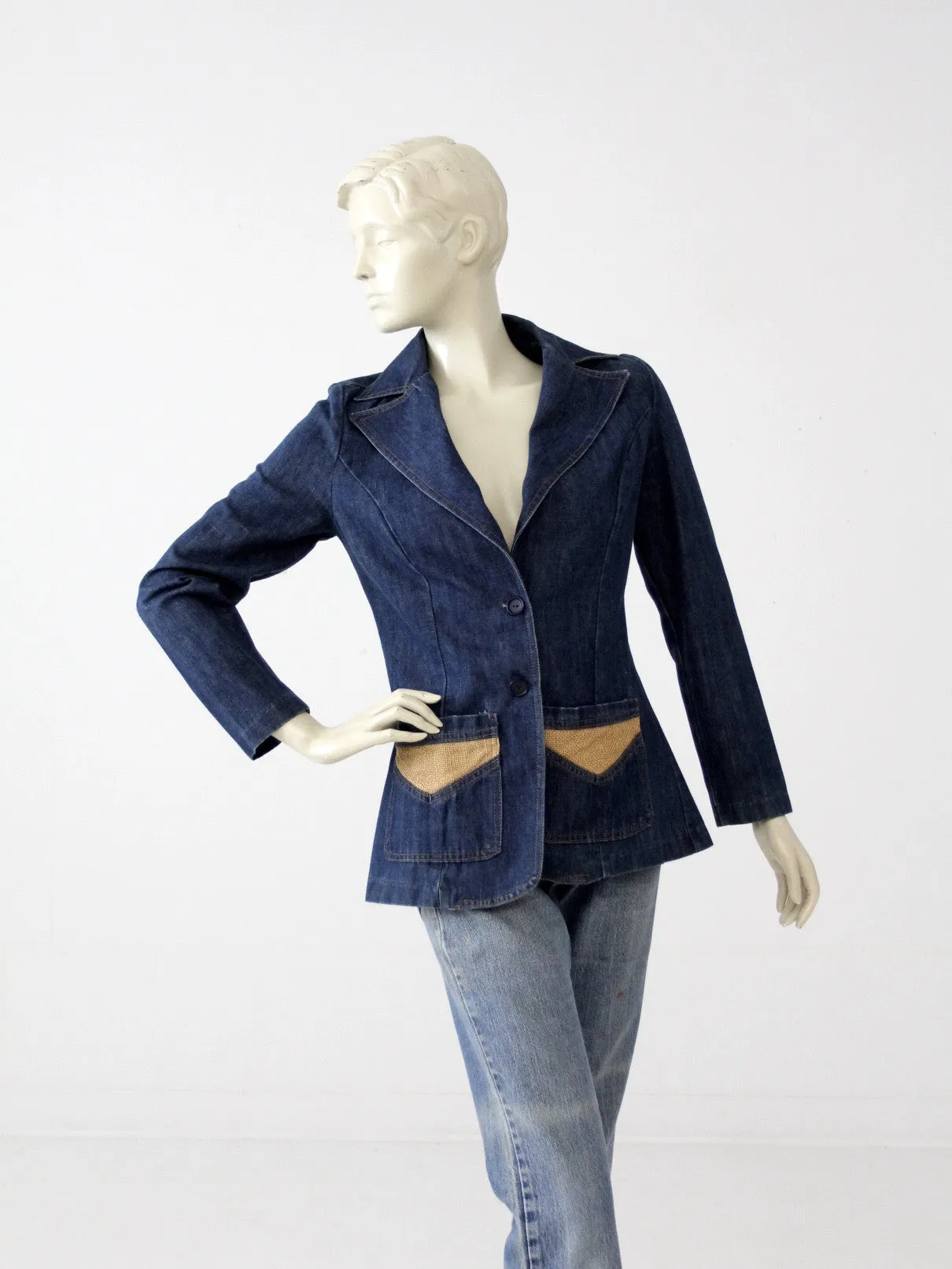 vintage 70s denim blazer by Gotcha Covered Up