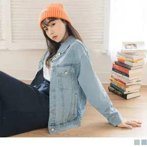 WASHED COTTON LONG SLEEVE DENIM JACKETS