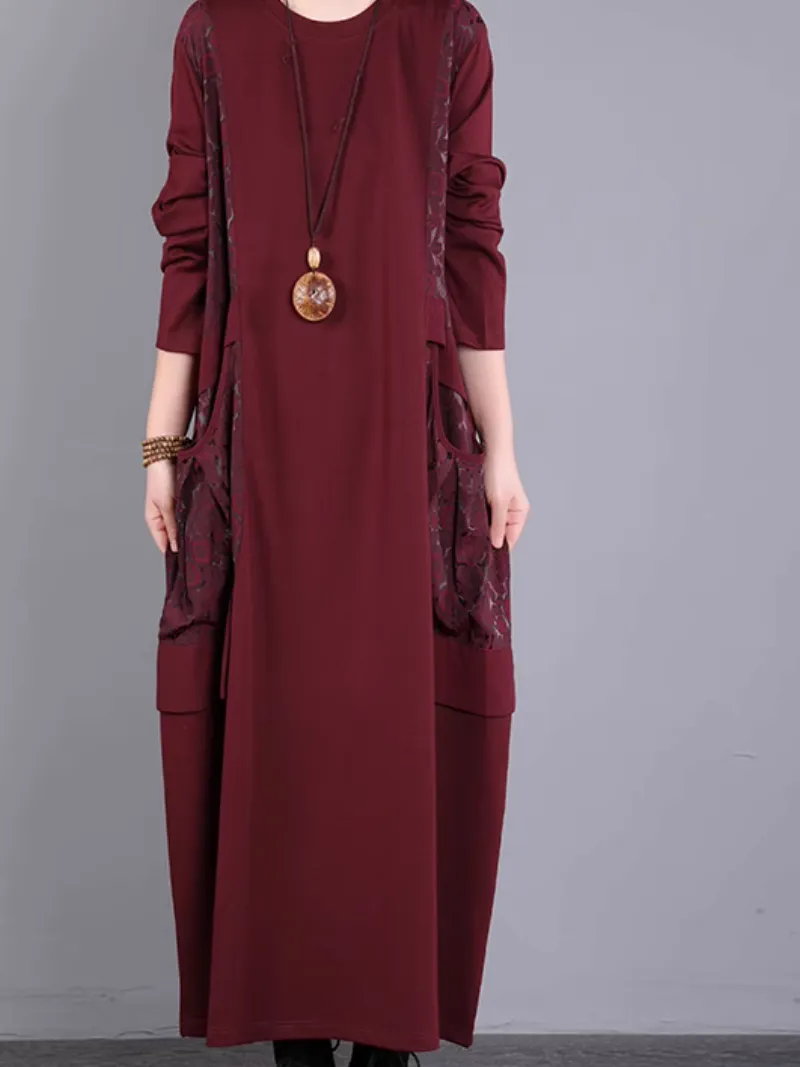 Women's Casual & Stylish Crew Neck Maxi Dress