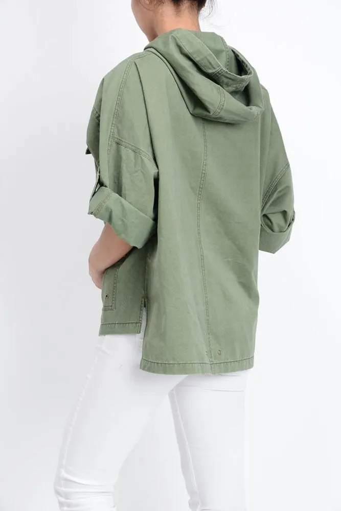 Women's Military Hoodie Jacket