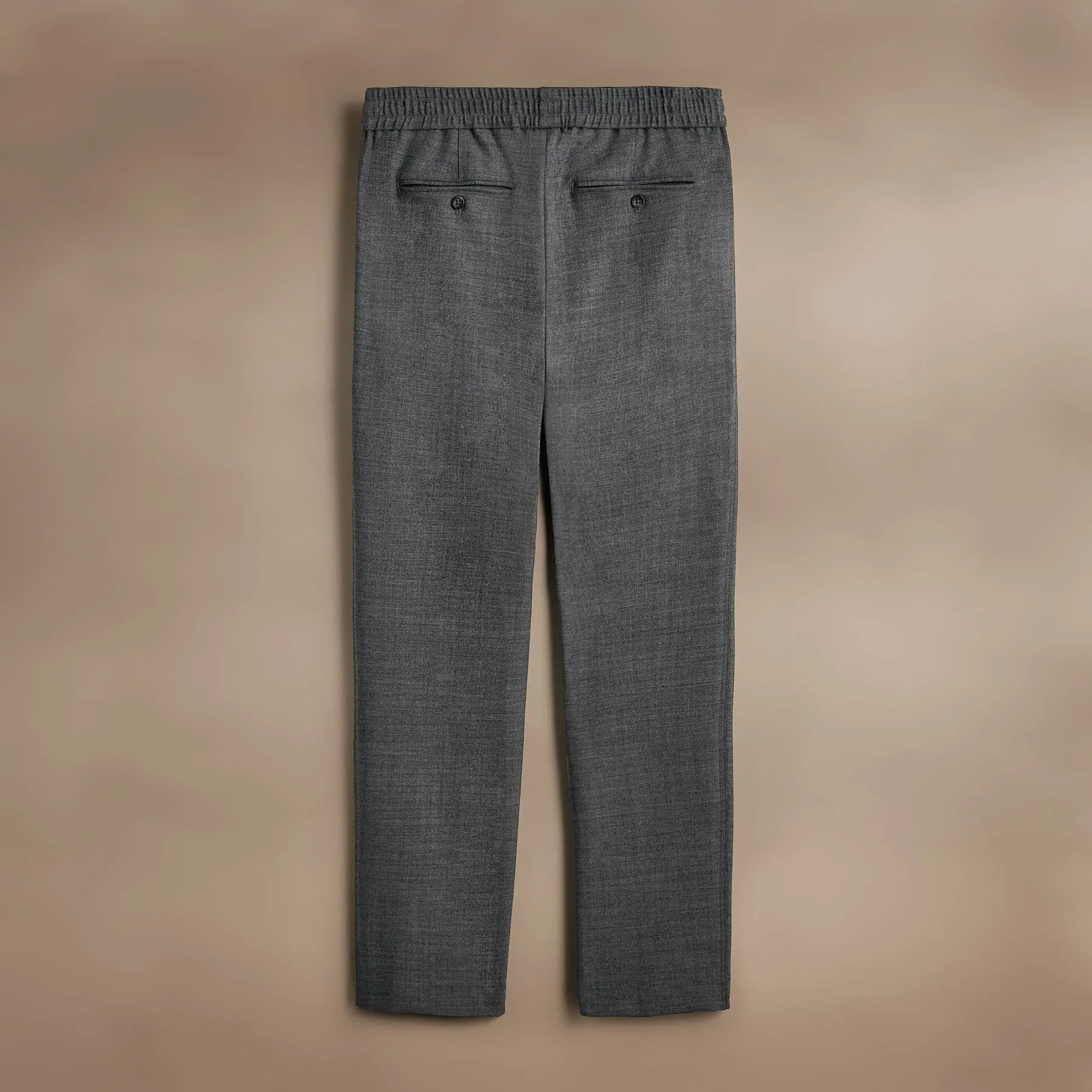 Wool Blend Trouser - Heather Charcoal